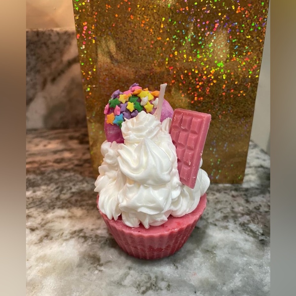 Wax soja Cupcake candles with essence